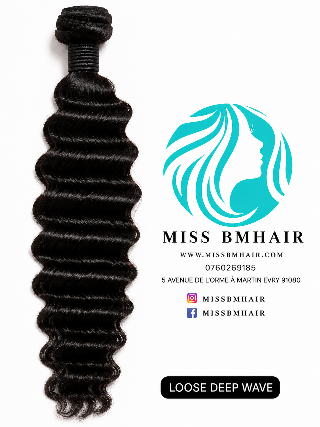 Extensions Loose Deep Wave 100 % Cheveux Vierges Humains – Loose Deep Wave Hair | MissBMHair