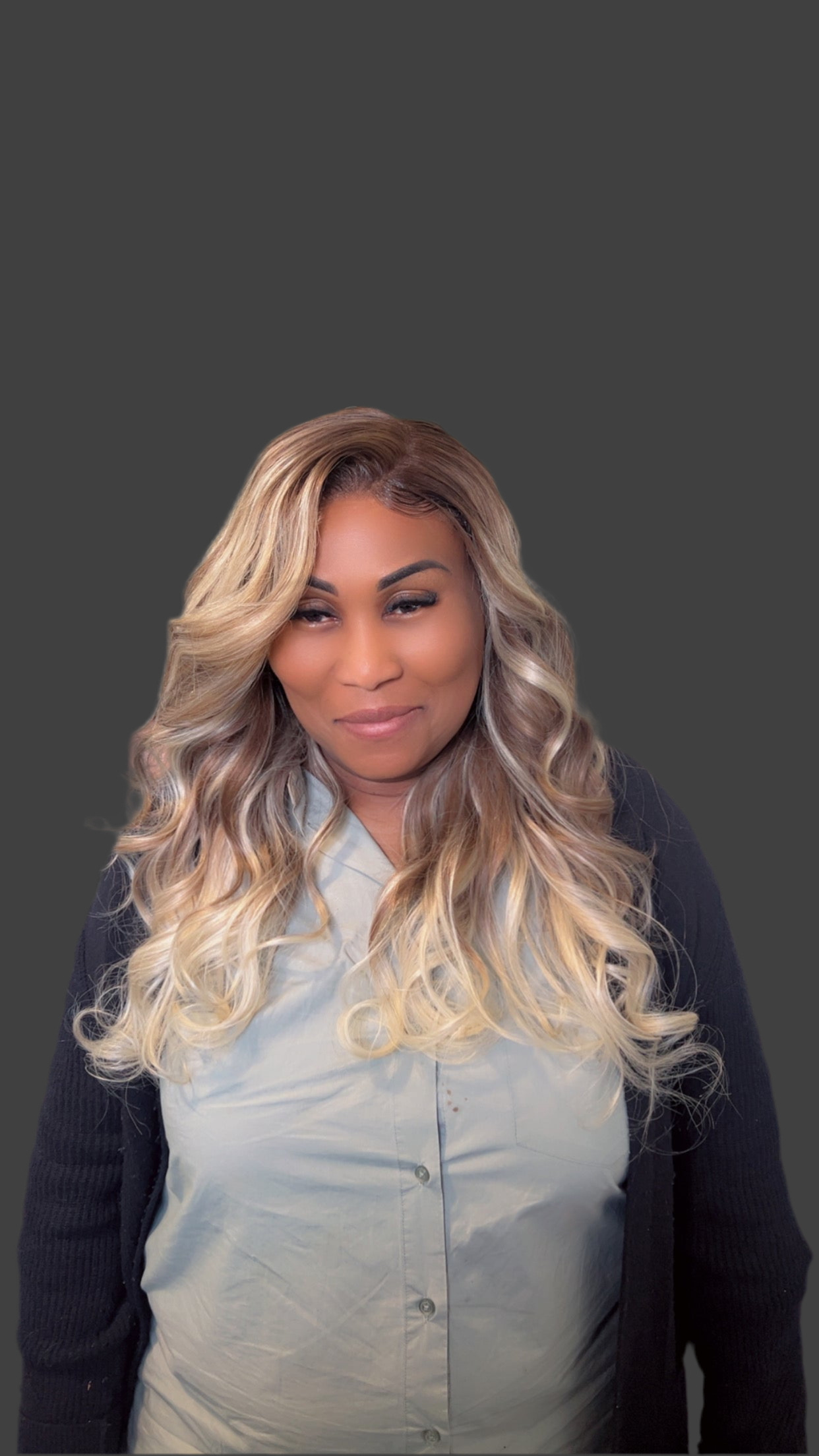 Long blonde virgin hair wig