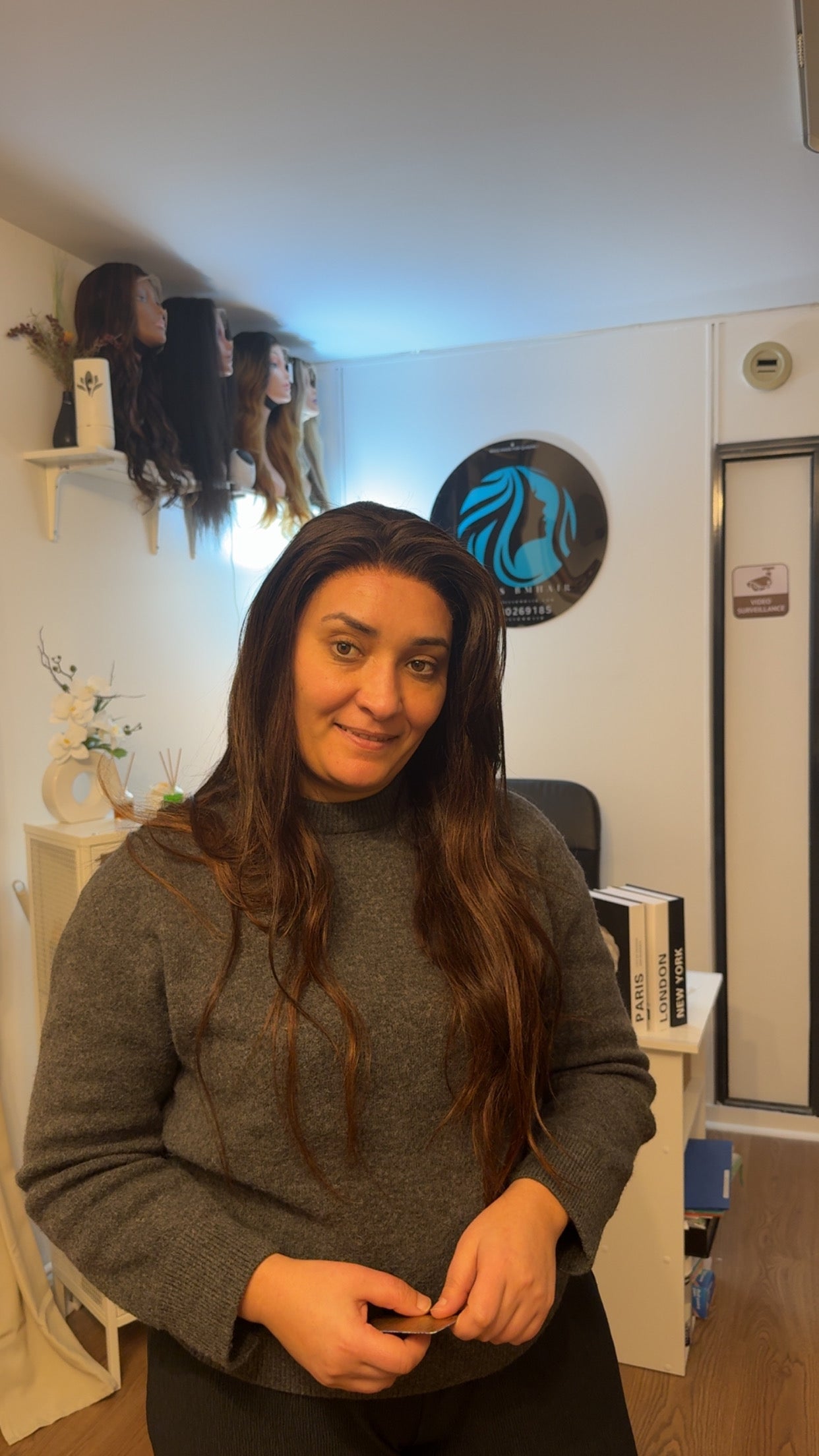 Perruque cheveux Vierges -100% humain naturel HD sans Colle