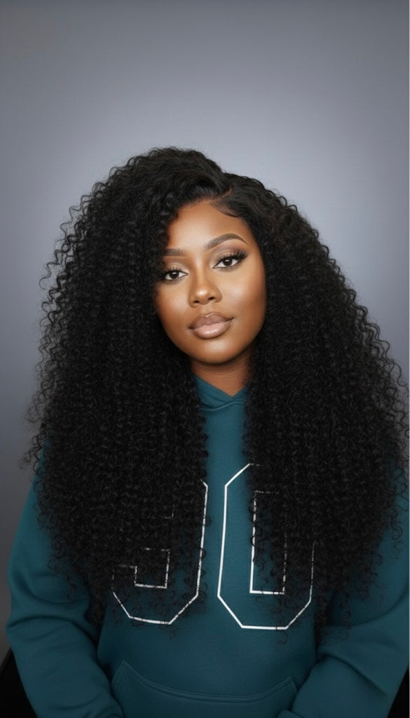 Perruque cheveux vierges -Adile kinky curly HD glueless