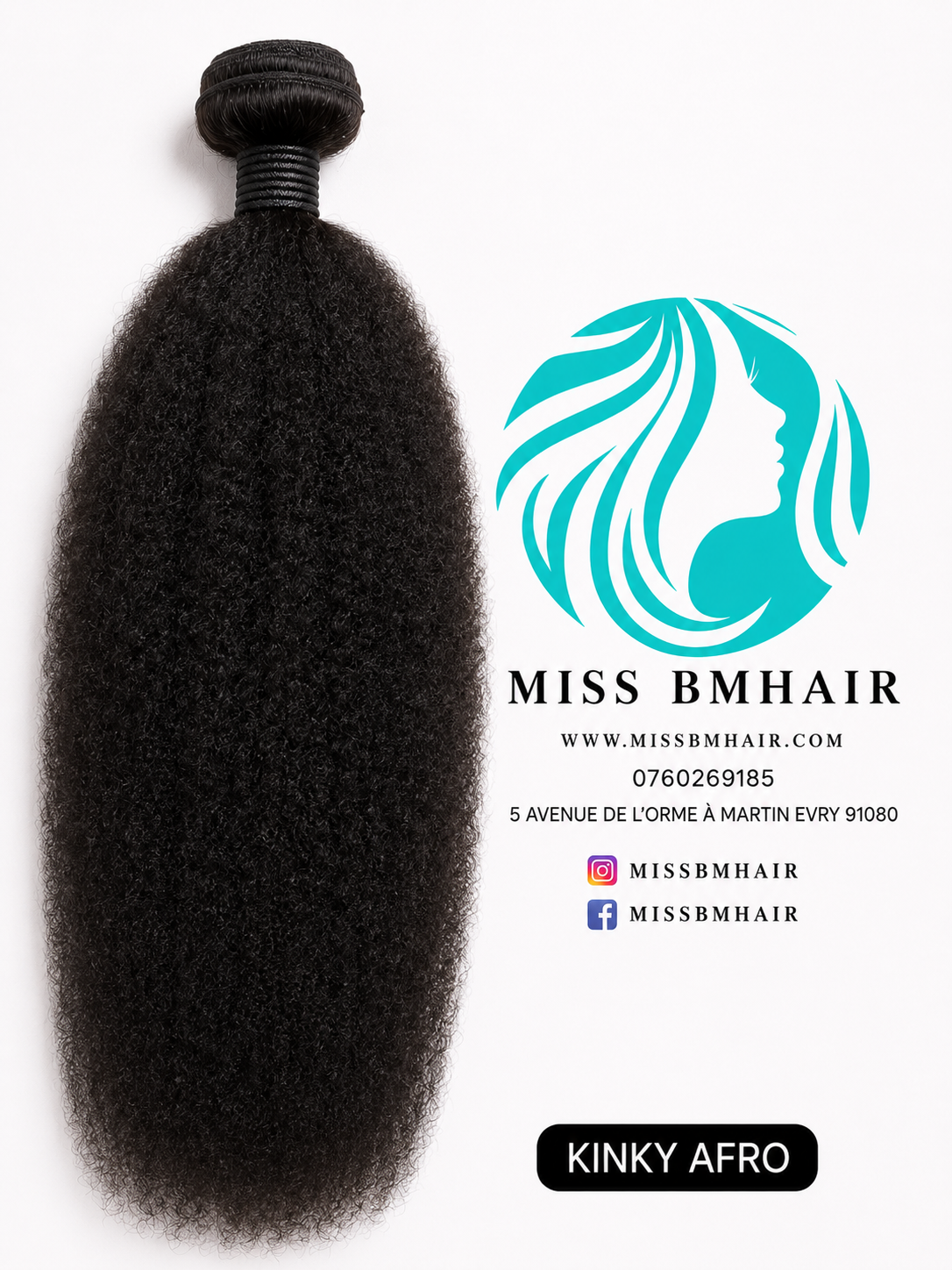 Extensions Kinky Afro 100 % Cheveux Vierges Humains – Kinky Afro Hair | MissBMHair