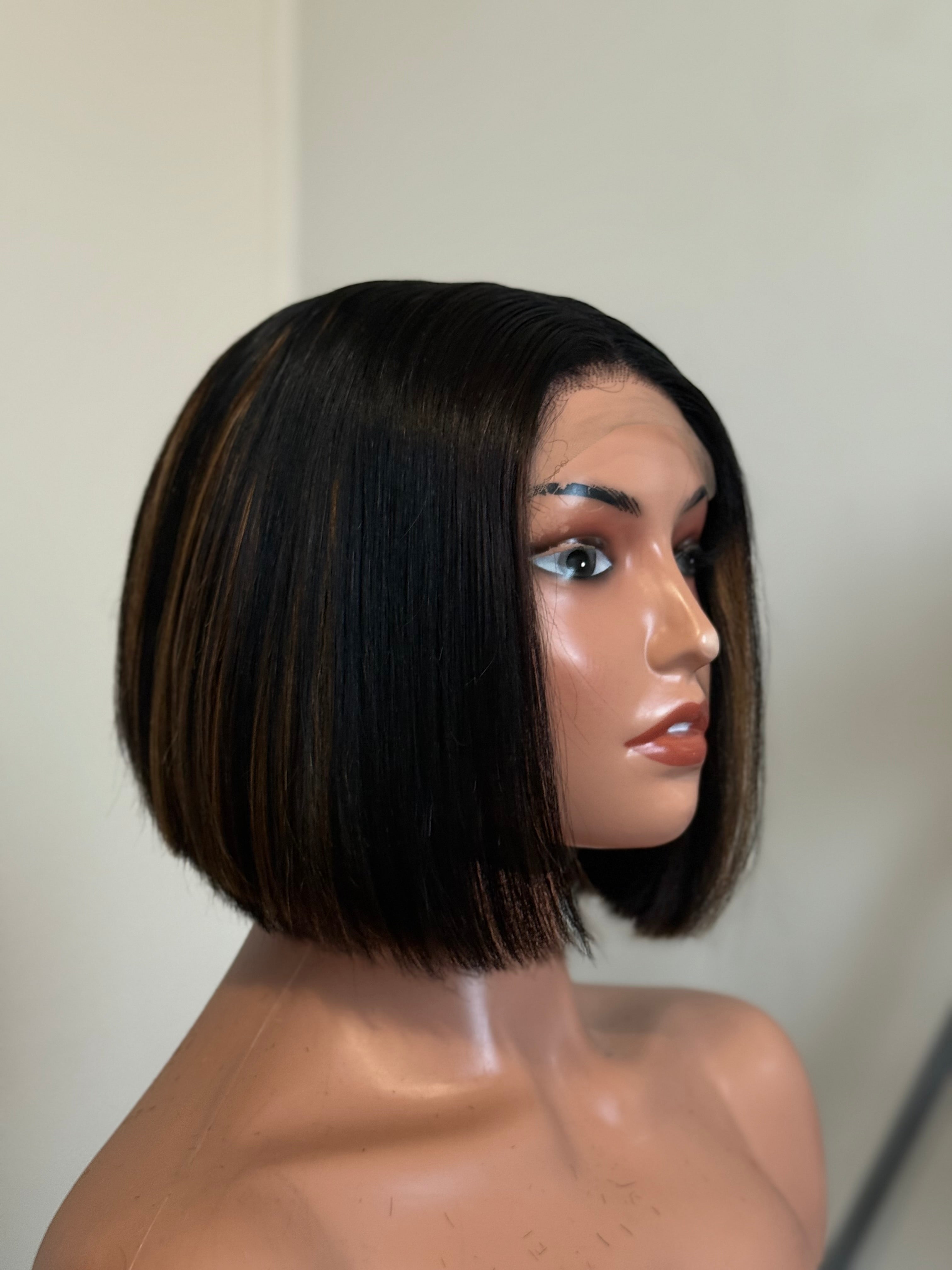 Perruque cheveux vierges- Nicky Bob glueless