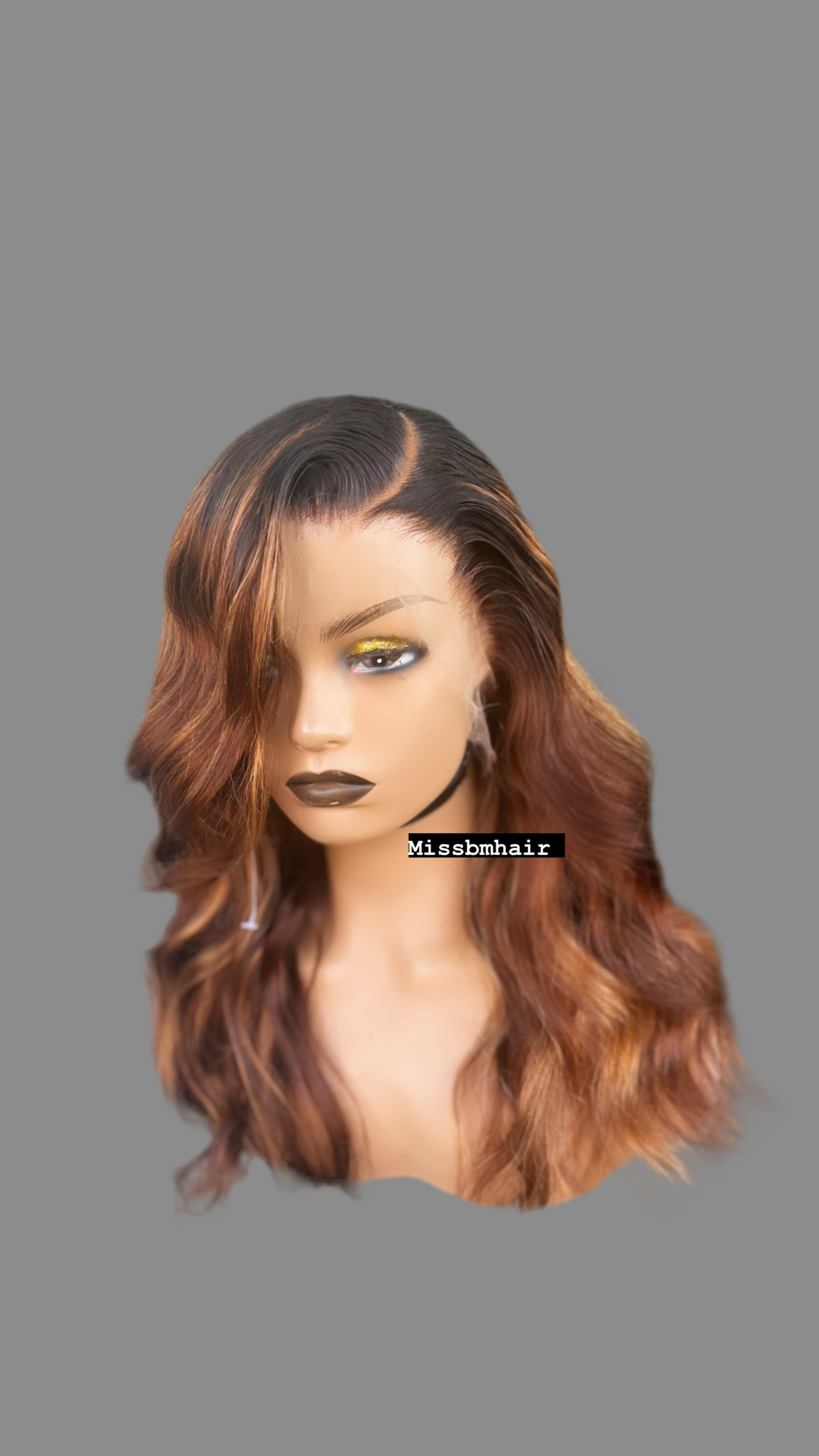 Chocolate brown virgin hair wig - transparent lace frontal