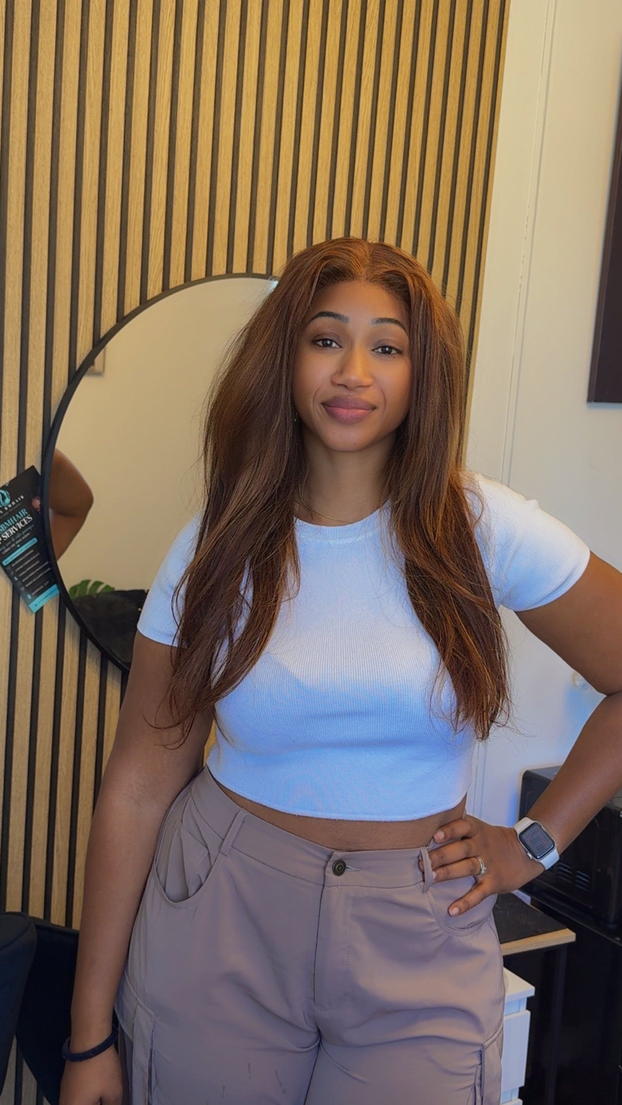 Perruque lisse chocolat highlight 24 pouces en cheveux vierges – MissBMhair (photo 4)