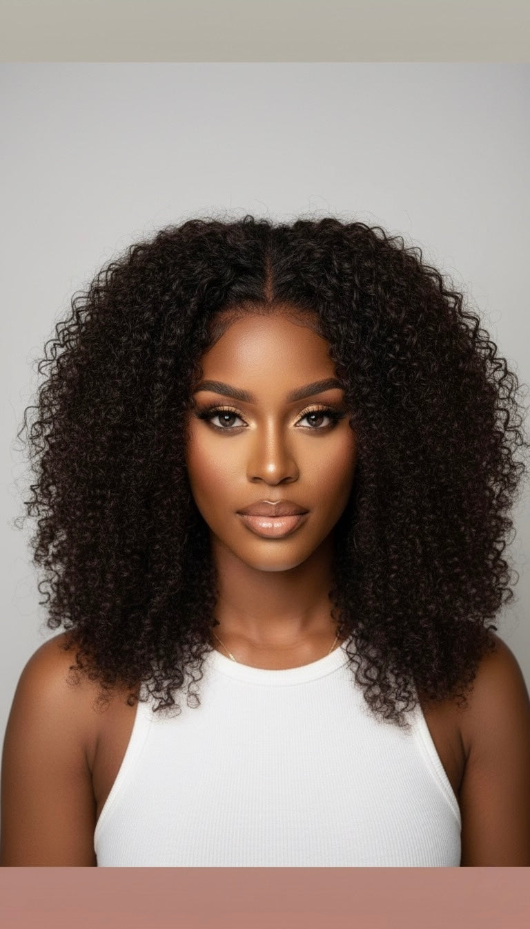 Perruque cheveux vierges -courte bouclés iris Jerry curly