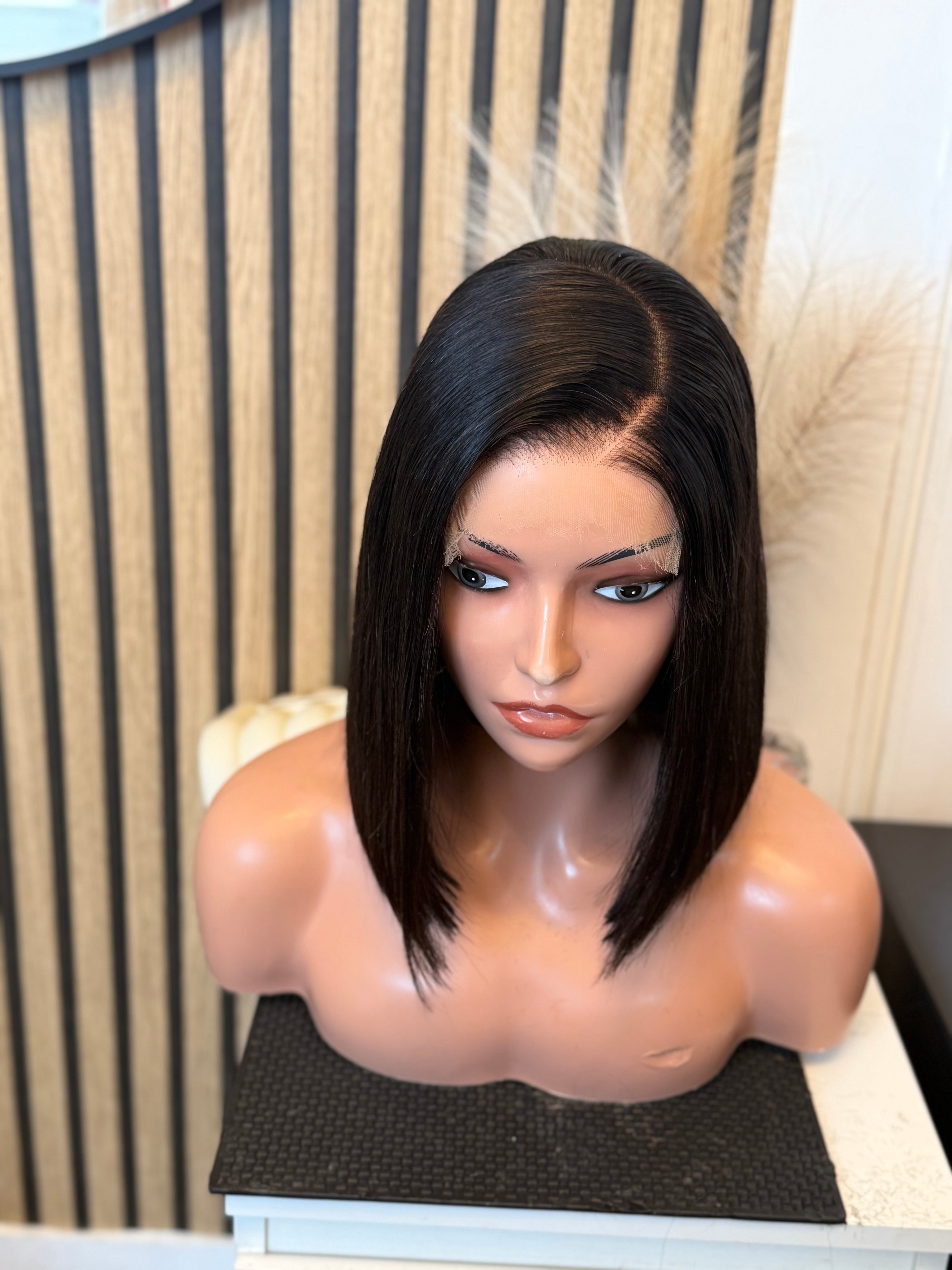 Perruque cheveux vierges 1 prêt à porter HD transparent lace glueless