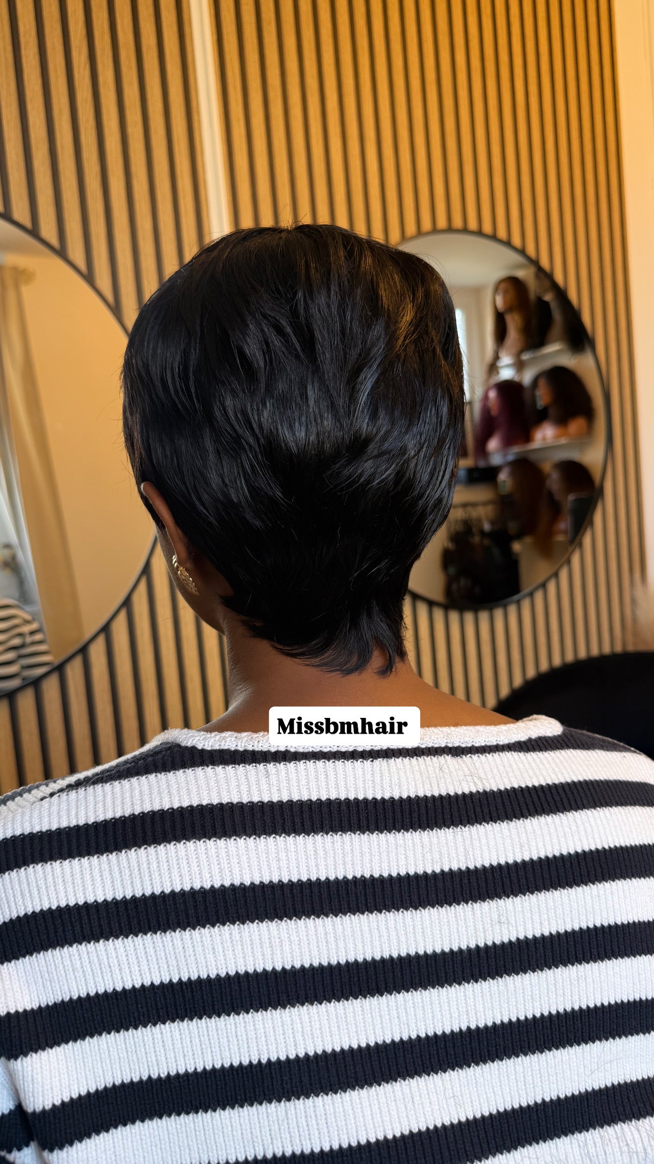 Perruque cheveux naturels -lylie pixie coupe sans colle