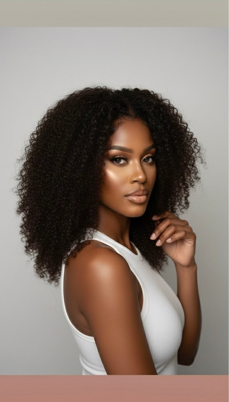 Perruque cheveux vierges -courte bouclés iris Jerry curly