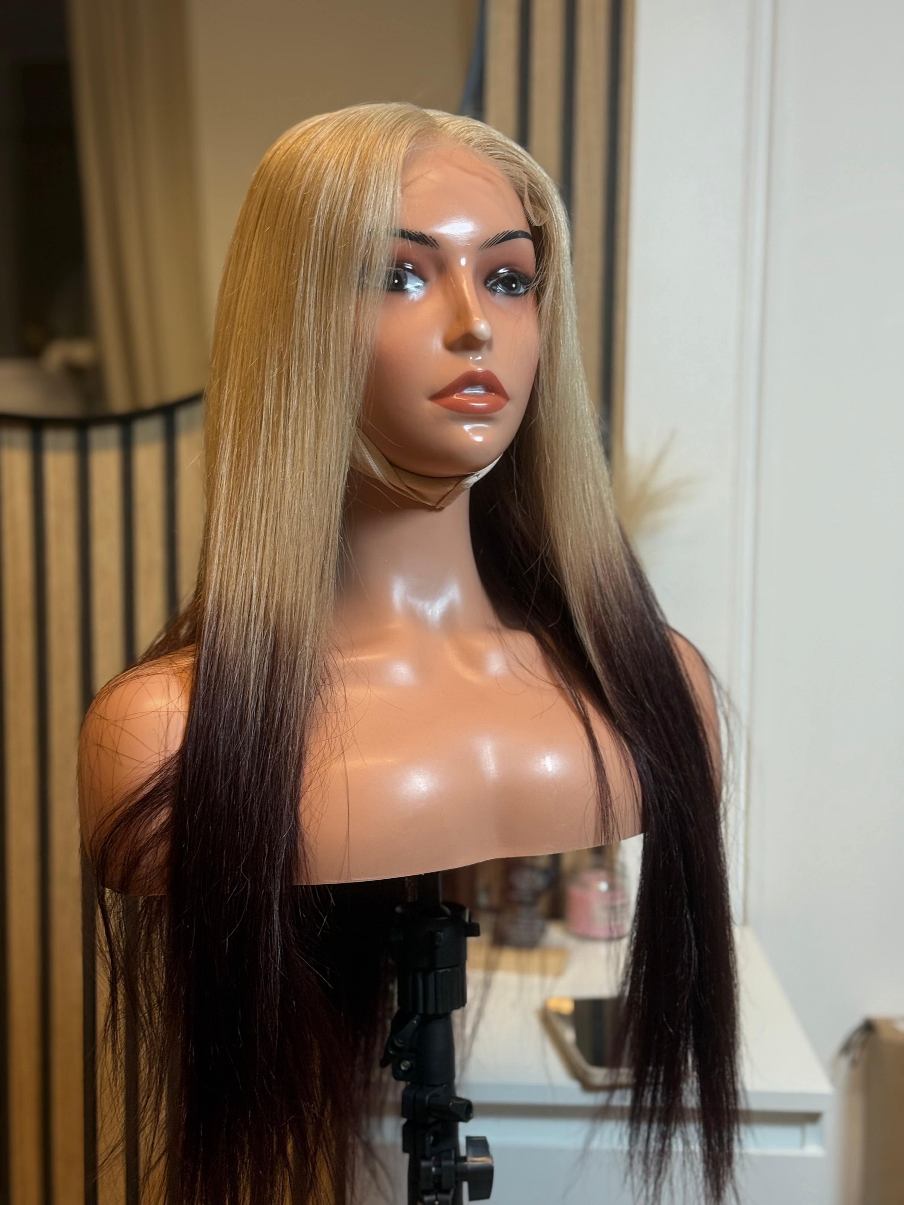 Perruque cheveux vierges -indie HD lace blonde