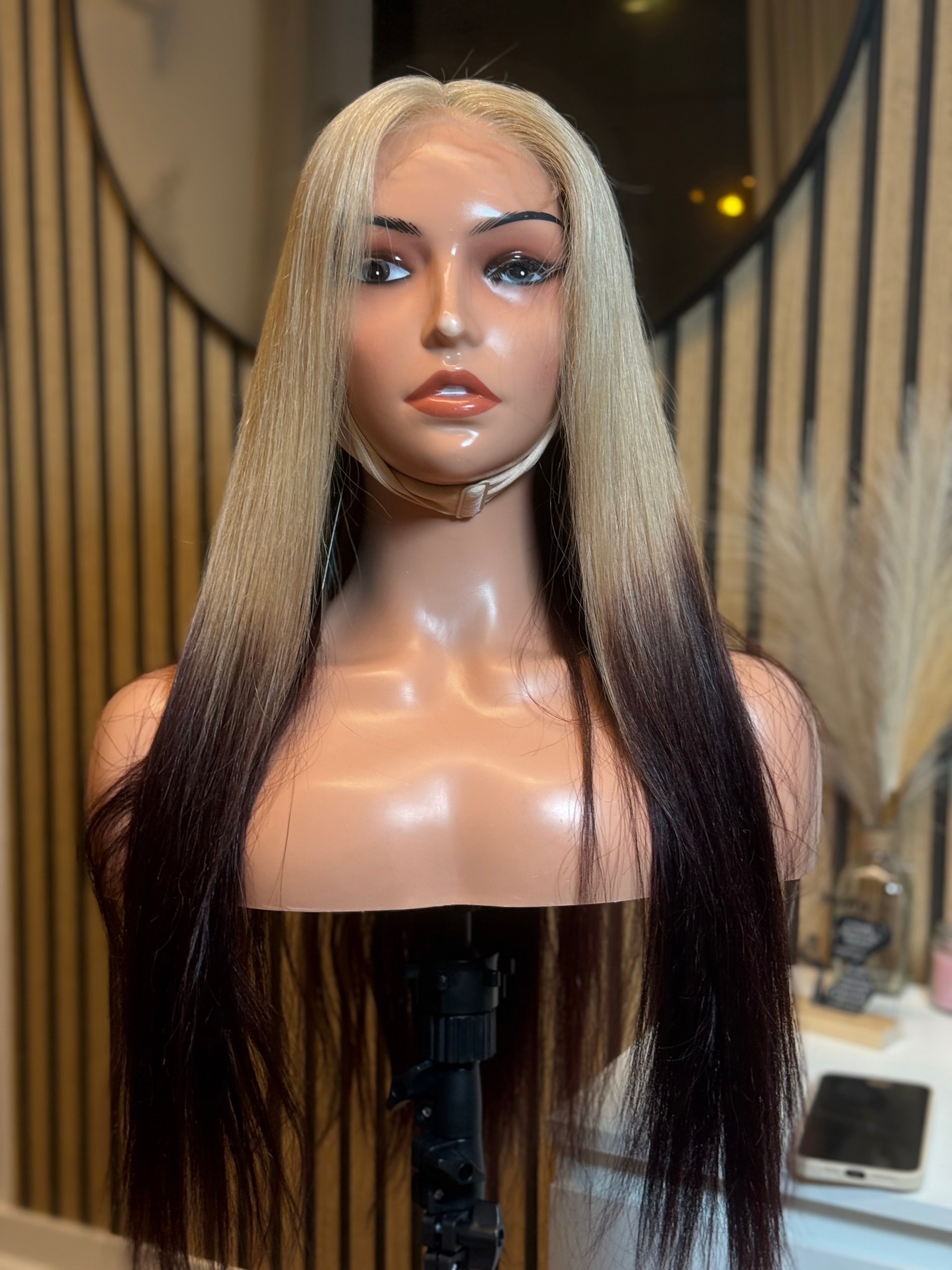 Perruque cheveux vierges -indie HD lace blonde