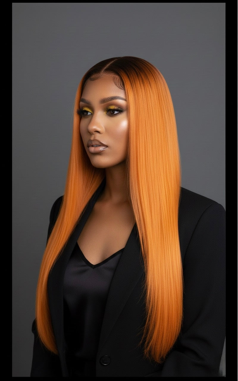 Perruque cheveux vierges-Gaby ginger lace frontal