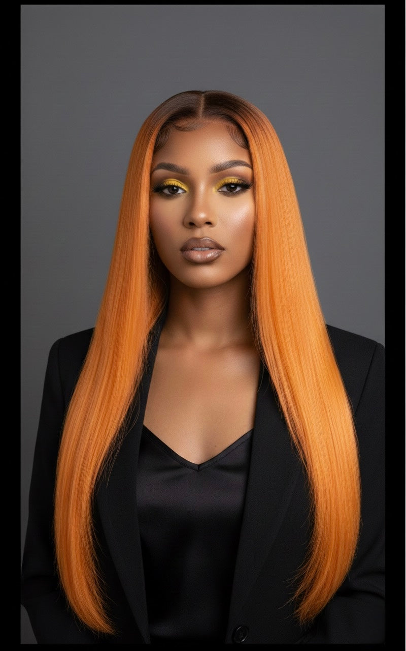 Perruque cheveux vierges-Gaby ginger lace frontal