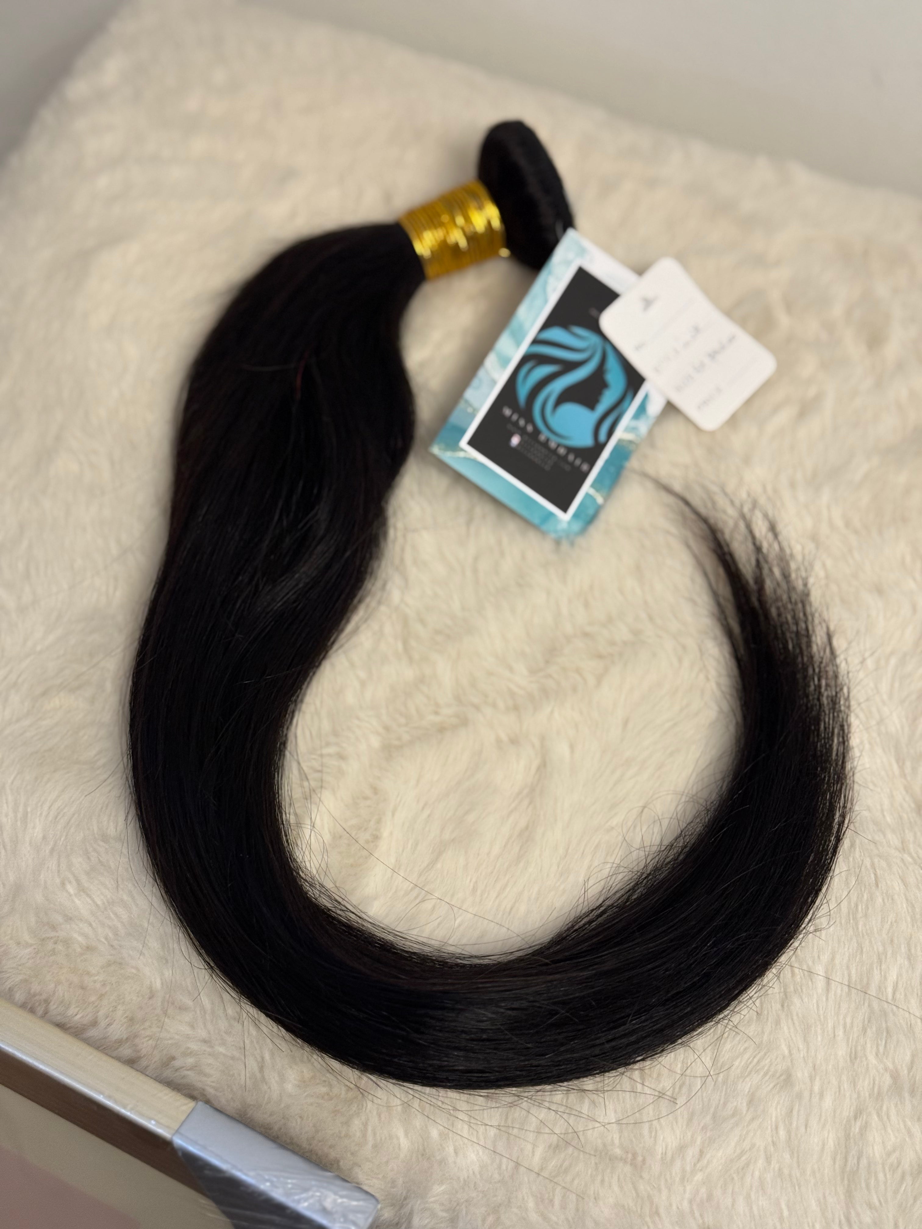 Extensions Lisses 100 % Cheveux Vierges Humains – Straight Hair | MissBMHair