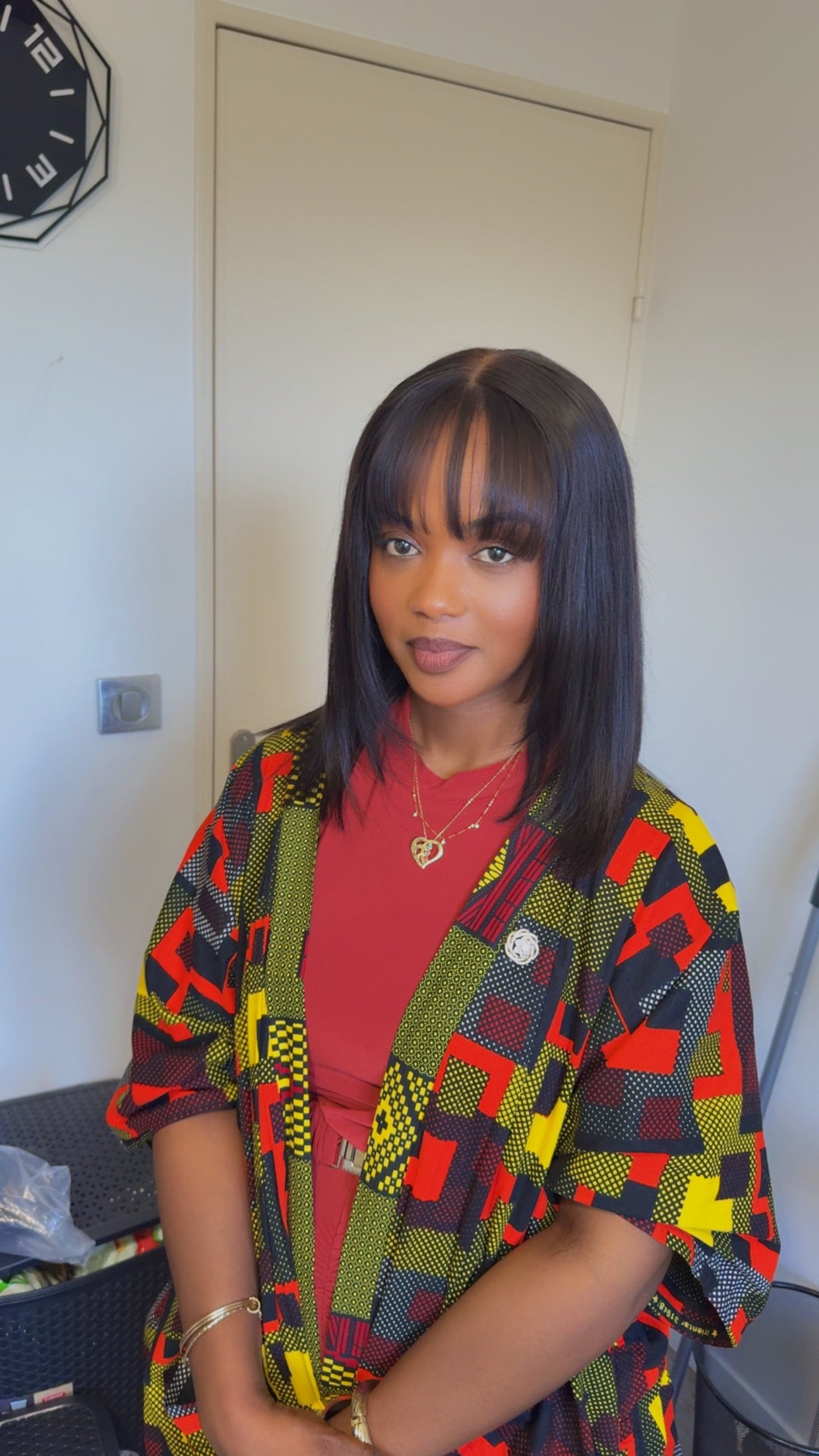 Perruque missbmhair frange bob 10 pouce sans colle 