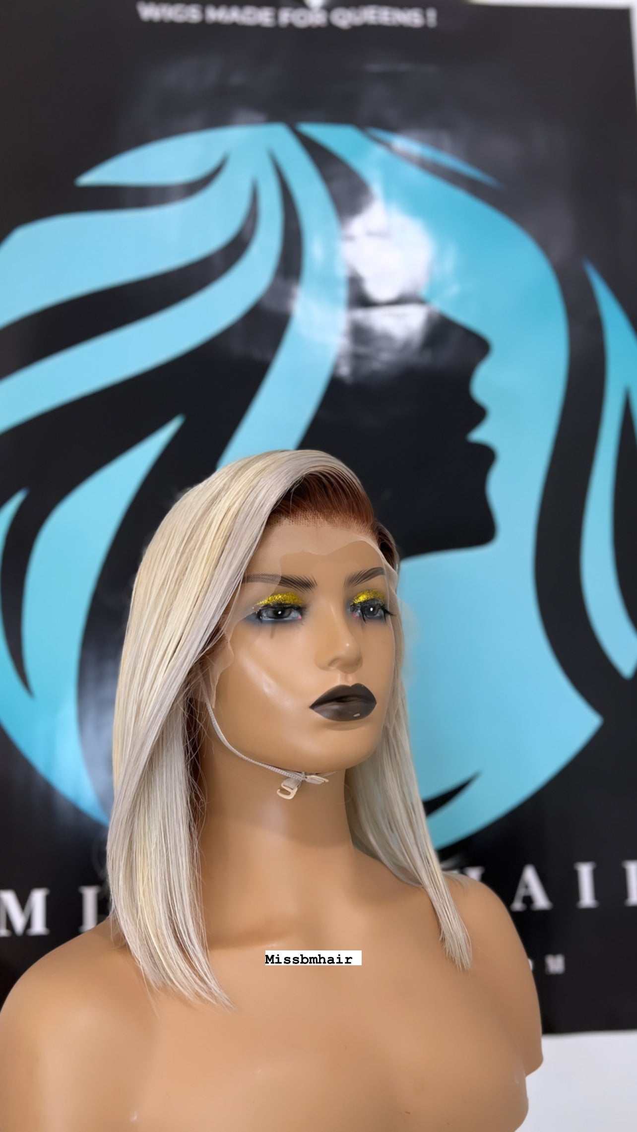 Perruque cheveux vierges- blonde Blondie