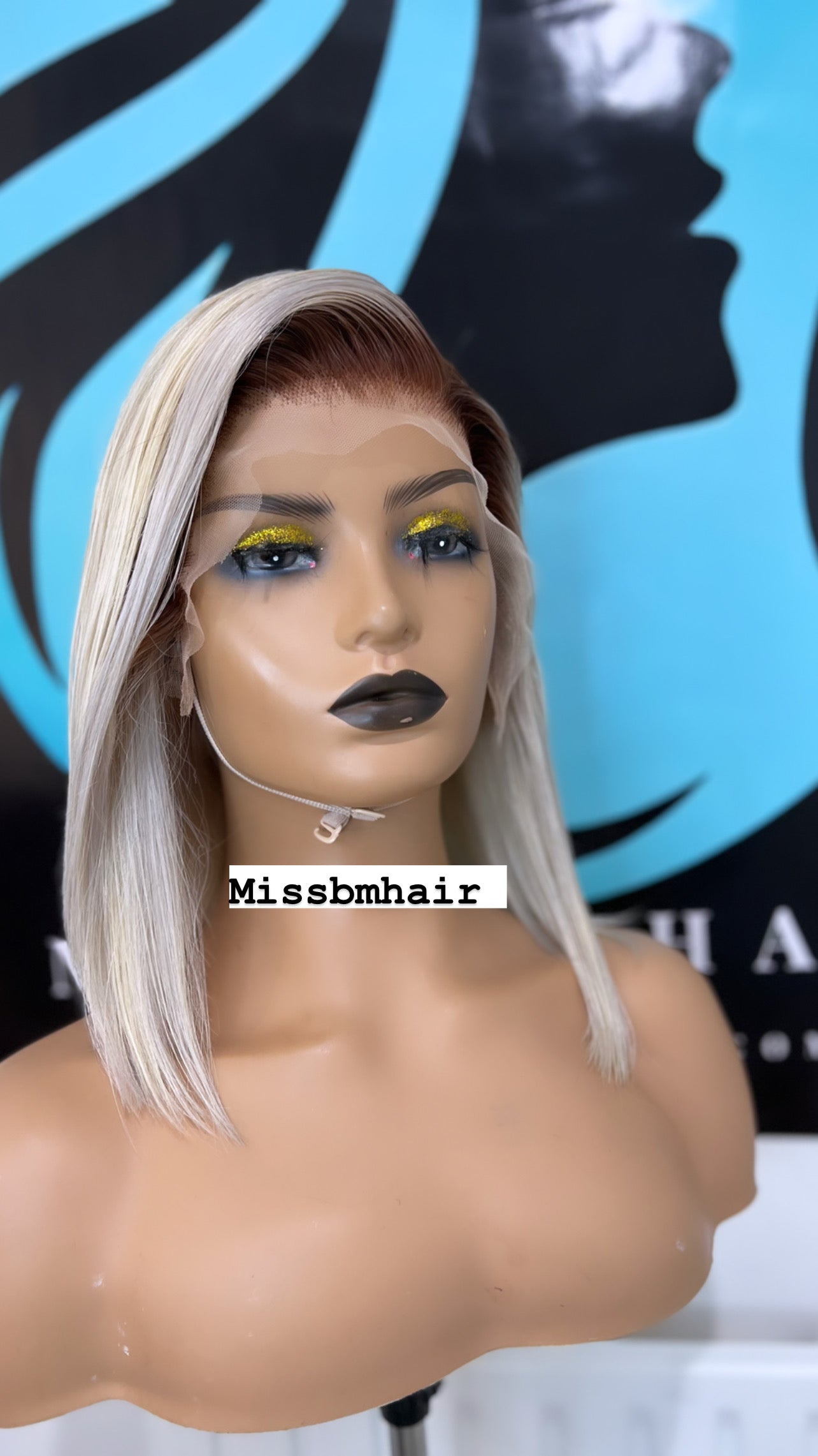 Perruque cheveux vierges- blonde Blondie