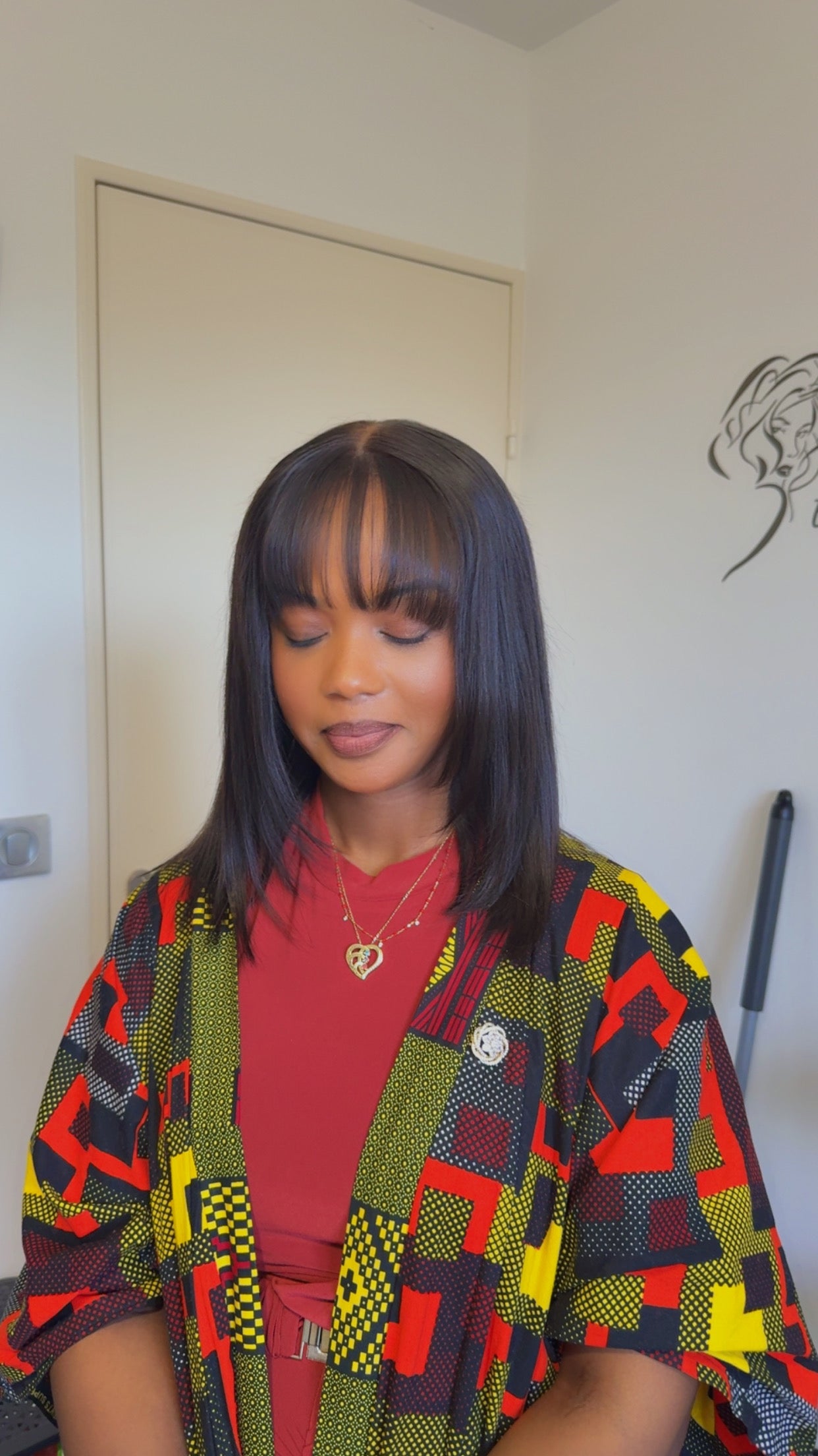 Perruque coupe frange bob care prêt a porter 