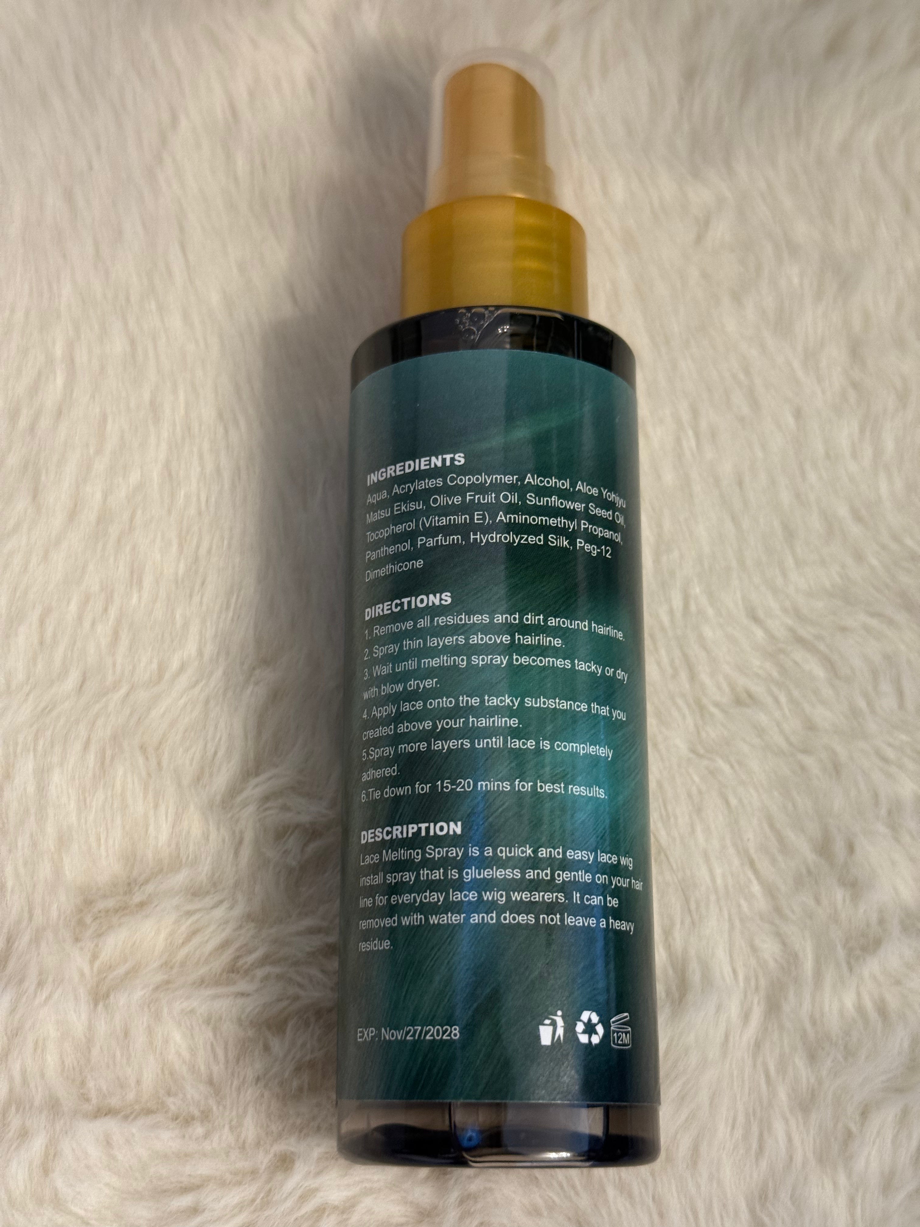 Spray fixateur pour une pose naturelle de perruque