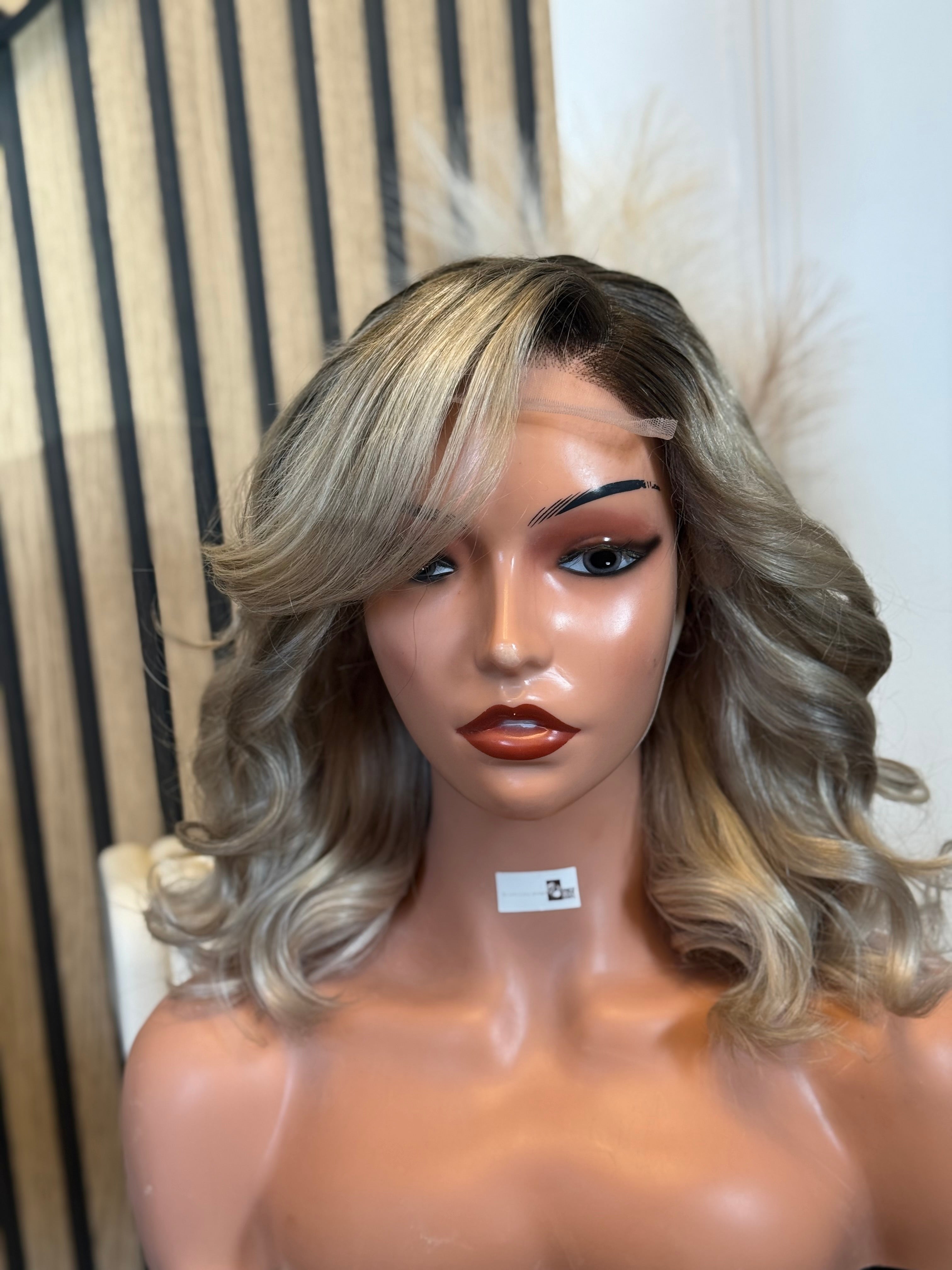 perruque glueless blonde cheveux humains
