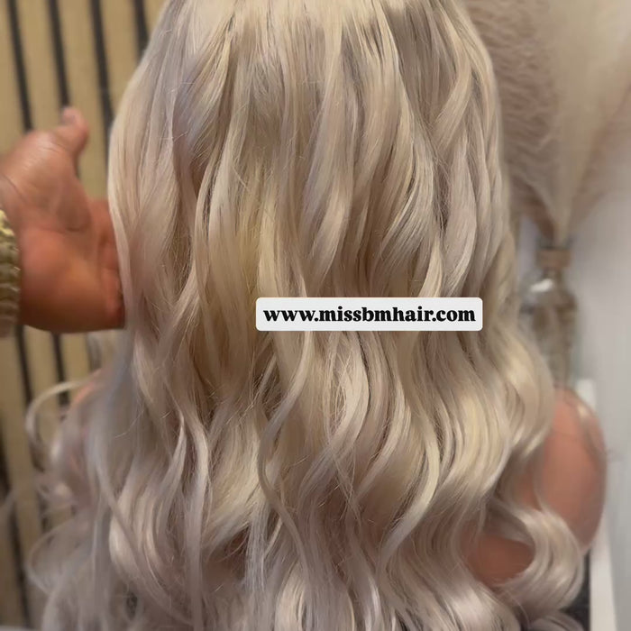 perruque blonde HD lace cheveux humains