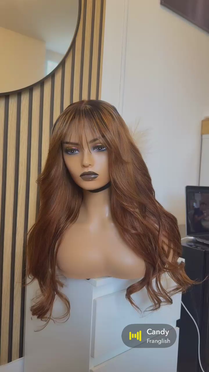 Perruque Cheveux Vierges à Frange HD Lace 5x5 Glueless – Julie Wig