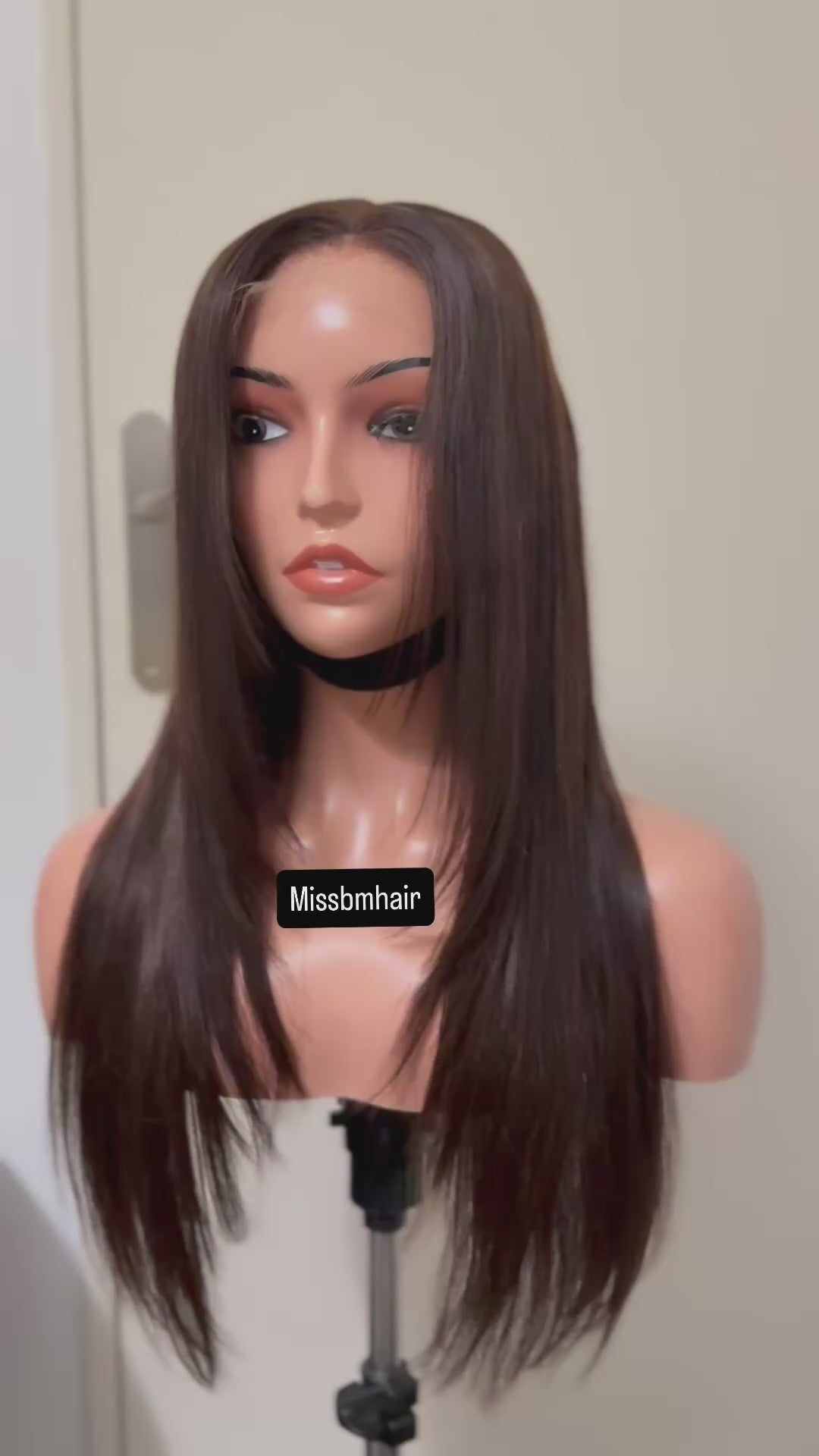 Perruque cheveux vierges -Liliane lisse marron HD lace